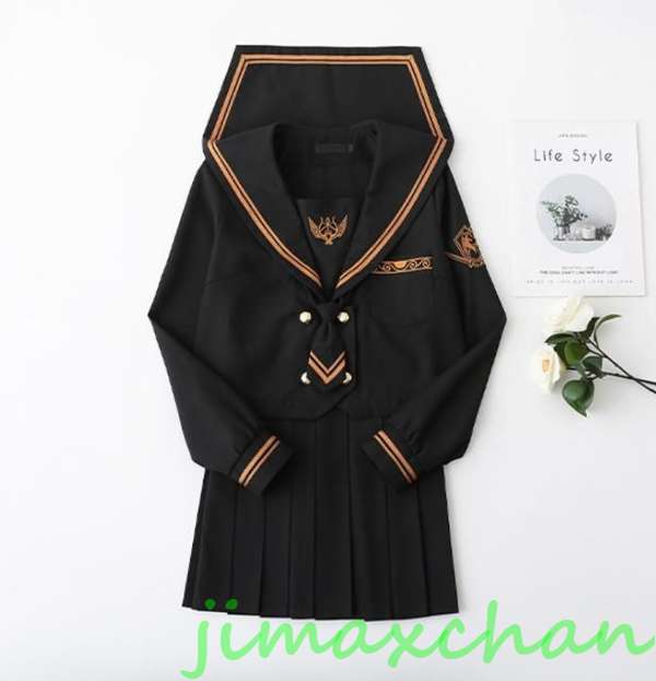 サマー　長袖/中袖　短袖　上下セット セーラー服 JK系フリルスカート　パーティグッズ 制服 学生　ユニフォーム　卒業式 入学式　コスチューム　スカート