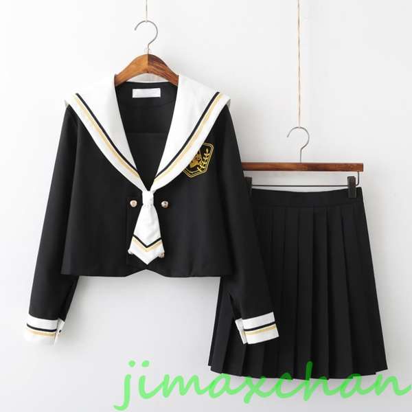 サマー 長袖/中袖 短袖 上下セット セーラー服 JK系フリルスカート パーティグッズ 制服 学生 ユニフォーム 卒業式 入学式 コスチューム スカート