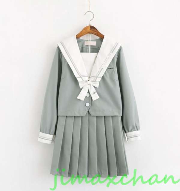 サマー　長袖/中袖　短袖　上下セット セーラー服 JK系フリルスカート　パーティグッズ 制服 学生　ユニフォーム　卒業式 入学式　コスチューム　スカート