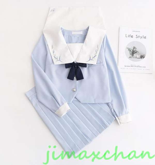 サマー　長袖/中袖　短袖　上下セット セーラー服 JK系フリルスカート　パーティグッズ 制服 学生　ユニフォーム　卒業式 入学式　コスチューム　スカート