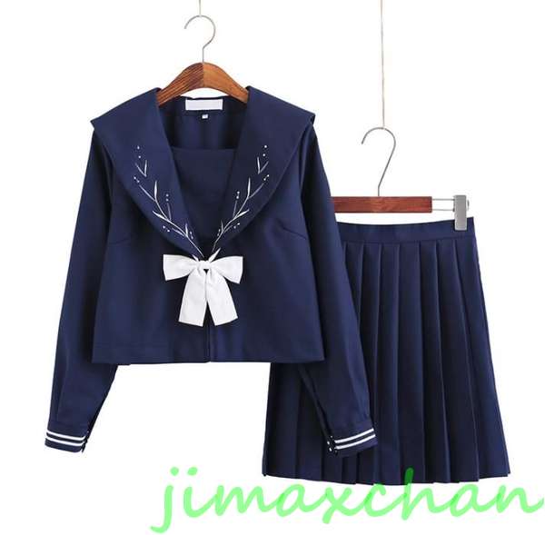 サマー 長袖/中袖 短袖 上下セット セーラー服 JK系フリルスカート パーティグッズ 制服 学生 ユニフォーム 卒業式 入学式 コスチューム スカート