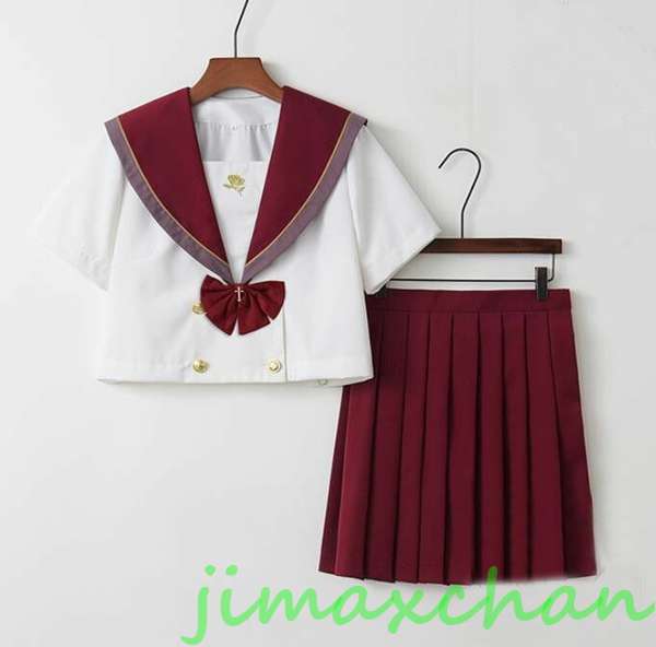 サマー 長袖/中袖 短袖 上下セット セーラー服 JK系フリルスカート パーティグッズ 制服 学生 ユニフォーム 卒業式 入学式 コスチューム スカート
