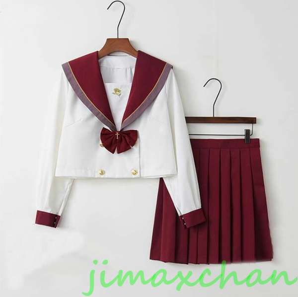 サマー　長袖/中袖　短袖　上下セット セーラー服 JK系フリルスカート　パーティグッズ 制服 学生　ユニフォーム　卒業式 入学式　コスチューム　スカート