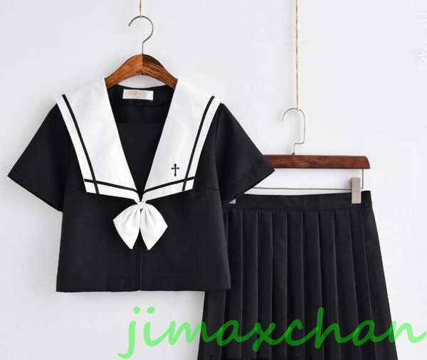 サマー 長袖/中袖 短袖 上下セット セーラー服 JK系フリルスカート パーティグッズ 制服 学生 ユニフォーム 卒業式 入学式 コスチューム スカート