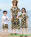 サマー 親子ペア 親子お揃い Tシャツ パンツ ワンピース サンドレス ガウチョパンツ カップル 中袖 Tシャツ ユニセックス おそろい親子服 プレゼント