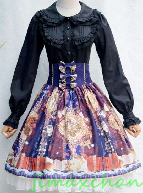 サマー　Lolita系　ロリータ ブラウス シャツ 長袖 トップス ホワイト ブラック 萌え レディース ゴスロリ ロリータファッション　変装　トップス　ホワイト　ブラック