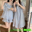 新品 パジャマ レディース 半袖 可愛い 春夏 短パンツ ダブルガーゼ ルームウェア レディース 部屋着 パジャマ 上下セット 2点セット 綿 秋 ゆ