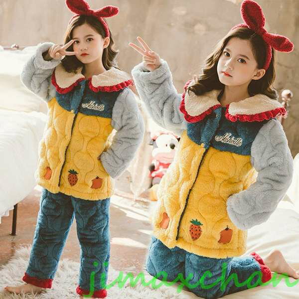 新品　着ぐるみ パジャマ キッズ 韓国 ルームウェア もこもこ パジャマ 可愛い 秋 冬 ふわふわ ルームウェア 寝巻き クリスマス 着る毛布 お揃い