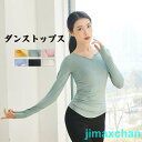 新品 ダンストップス 社交ダンス服 長袖 ラテンダンス衣装 女性 ダンスウェア レッスンウェア モダンラテンダンス用 社交 練習着 ステージ 演出着 ダンストップ