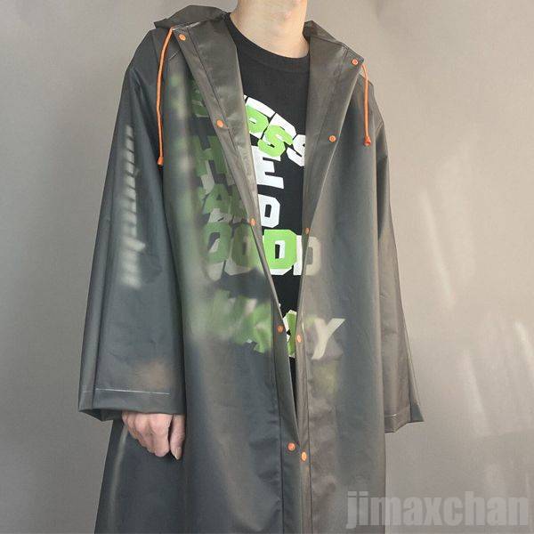 レインコート 透明グレー レディース レインコート メンズ 男女兼用 レインポンチ...