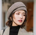 5色 ベレー帽 千鳥格子 レディース 帽子 ハット 冬 小物 ファッション 人気