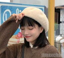 7色 ベレー帽 もこもこ レディース 帽子 ハット 冬 小物 ファッション 人気