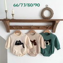 気楽 韓国こども服 アニマルロンパース ポケット付き ロンパース オーバーオール 子供服 ベビー服 ベビーウェア ネコ クマ フクロウ キッズ服 キッズウェア ...