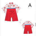 気楽 女児和装 男の子ロンパース 子供服 はかま ハカマ ベビー 着物お食い初め
