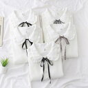 気楽 女の子 ブラウス キッズ 可愛いリボン付き シャツ 長袖 子供服 丸襟 ブラウス ガールズ シャツ 子 ホワイトシャツ フォーマルシャツ 120-160CM キッズ シャツ 160