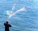 気楽 投網 とあみ 魚 漁業 漁師 フィッシング スポーツ ネット 釣りネット 手投げ漁網 釣り キャストネット 網 操作簡単 川 池 湖 海 仕掛け