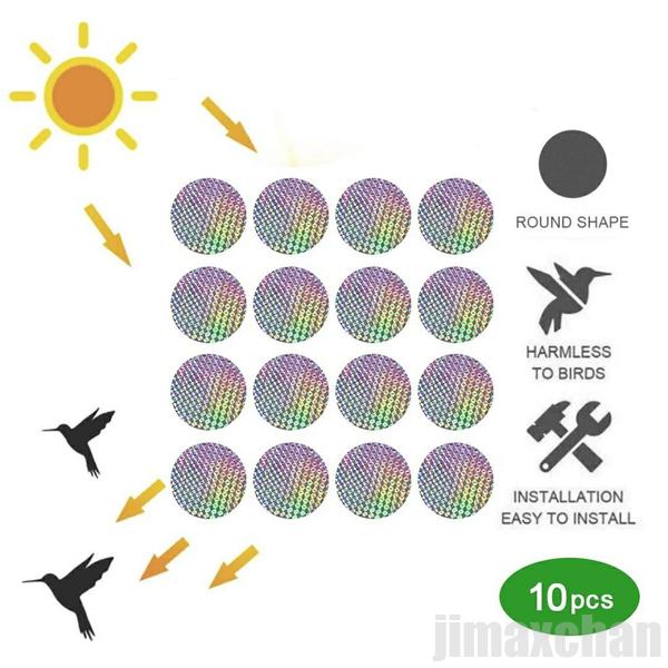 気楽 鳥よけ 丸 シール レインボー セット 防虫 虫よけ 反射シール ベランダ 玄関 ハト避け ハトよけ 予防 畑 バード 防鳥 カラス対策 カラスよけ からすよけ 家庭菜園 農