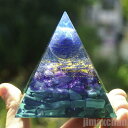 気楽 オルゴナイト ラピスラズリ 球体 6cm オーシャン 金箔 ストーン チャクラ 幸運 パワー 石 有機物 無機物 ピラミッド 三角 三角形 樹脂 パワ&m...