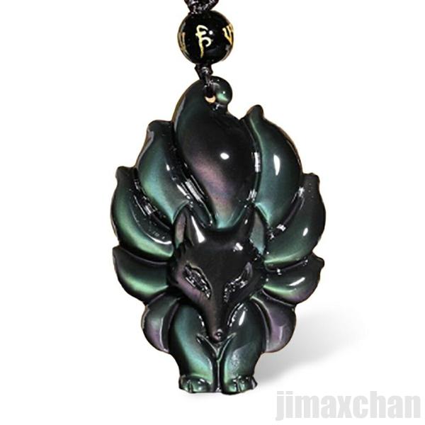 気楽 ネックレス 九尾の狐 首輪 紐 アクセサリー お守り 厄除け 魔除け 数珠 スタイル お洒落アイテム 開運厄除 祈願成就 風水 パワースポット 開運 金運 財産運 出世運