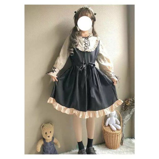 気楽 ベージュ ロリータ コスプレ 可愛い 長袖 ワンピース ゴスロリ ゴシック ファッション ゆめかわ 人気 ゆるふわ オルチャン 気楽 ベージュ ロリータ コスプレ 可愛い 長袖 ワンピース ゴスロリ ゴシック ファッション ゆめかわ 人気 ゆるふわ オルチャン