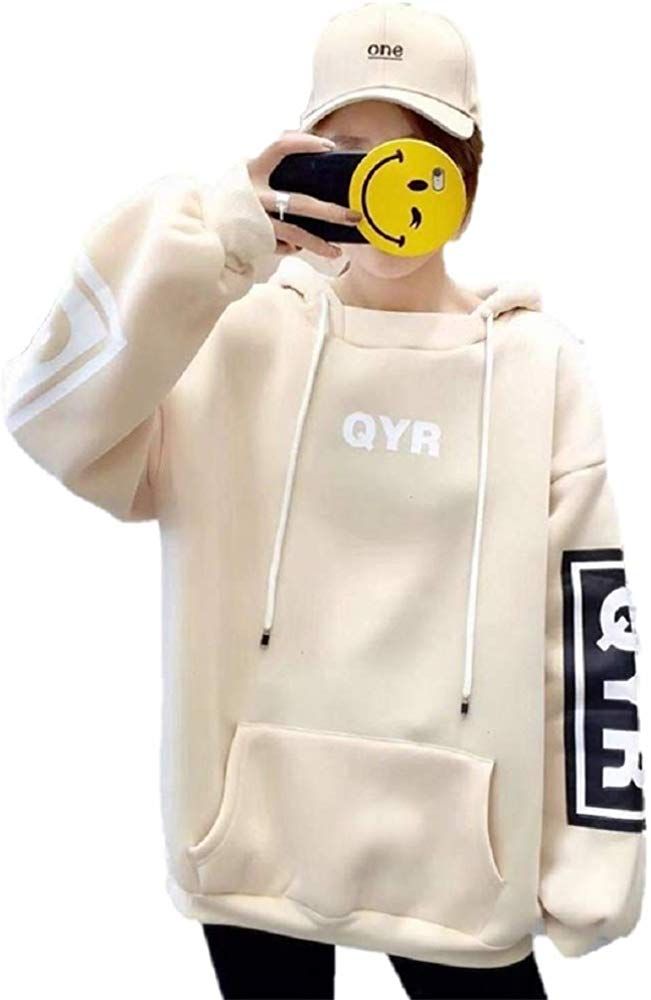 気楽 QYR プルオーバー パーカー ストリートパーカー オーバーサイズ k-pop hiphop メンズ レディース ユニセックス 大きい ビッグサイズ オーバーサイズ ロゴ