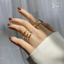 気楽 リング 三層リングor段差リング 金 ゴールド gold 指輪 指先 レディース メンズ 男女兼用 アクセサリー ヒップホップ ジュエリー ジュエル je...