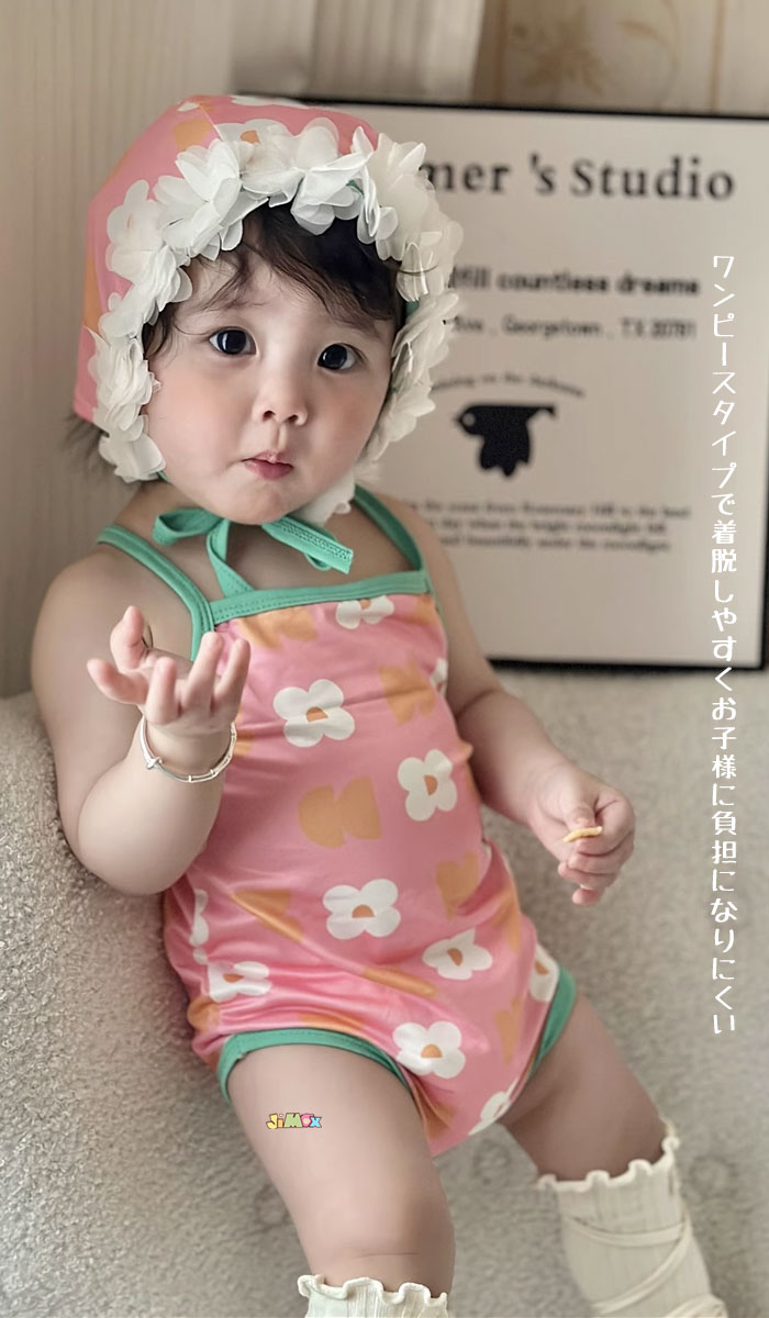 60cm/70cm/80cm/90cm/100cm 「メール便送料無料」ガールズ水着 ベビー水着　赤ちゃ...