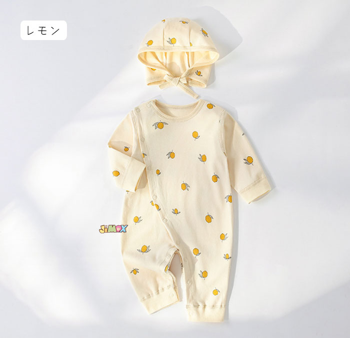 【即納】80cm/90cm「メール便送料無料」 ベビー服　ベビーロンパース　前開き　ス...