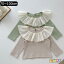 70cm/90cm/100cm 「メール便送料無料」ベビートップス ベビー服 襟フレア インナー 合わせやすい ..