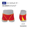 《受注生産》《送料無料》ミズノ カスタムオーダー メンズ スイムウェア 競泳練習用 エクサースーツ ショートスパッツ N2JQ0050 レッド×イエロー×イエロー(4)