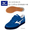 《受注生産》《送料無料》ミズノ スペクトラ オーダー トレーニングシューズ アッパー 天然皮革(牛革) 3本マジックタイプ コーチシューズ ネーム刺しゅう入り(...