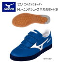 《受注生産》《送料無料》ミズノ スペクトラ オーダー トレーニングシューズ アッパー 天然皮革(牛革) 3本マジックタイプ コーチシューズ ネーム刺しゅう入り(...