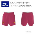 《受注生産》《送料無料》ミズノ プリントオーダー バレーボールウェア メンズ ゲームパンツ テクノスパークストレッチ2素材 スリムフィット 股下13cm V2J...
