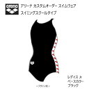 《受注生産》アリーナ カスタムオーダー レディスジュニア スイムウェア スイミングスクールタイプ Tフロージュニア ベースカラー ブラック OAR-S001WJ...