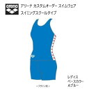 《受注生産》《送料無料》アリーナ カスタムオーダー レディス スイムウェア スイミングスクールタイプ セパレーツ ベースカラー Aブルー OAR-S009W-AB(4)