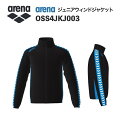 《受注生産》《送料無料》アリーナ カスタムオーダー チームウェア ウィンドジャケット ジュニア(ブラック×ブラック×ブルー×ブルー×ホワイト) OSS4JKJ003-BK06