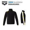 《受注生産》《送料無料》アリーナ カスタムオーダー チームウェア ウィンドジャケット ユニセックス(ブラック×ブラック×ブラック×ホワイト×イエロー) OSS4...