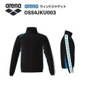 《受注生産》《送料無料》アリーナ カスタムオーダー チームウェア ウィンドジャケット ユニセックス(ブラック×ブラック×ブルー×ホワイト×ブルー) OSS4JK...