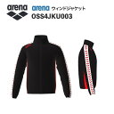 《受注生産》《送料無料》アリーナ カスタムオーダー チームウェア ウィンドジャケット ユニセックス(ブラック×ブラック×レッド×ホワイト×レッド) OSS4JK...