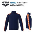 《受注生産》《送料無料》アリーナ カスタムオーダー チームウェア ウィンドジャケット ユニセックス(Dネイビー×Dネイビー×Dネイビー×オレンジ×ホワイト) OSS4JKU003-NV12(4)