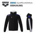 《受注生産》《送料無料》アリーナ カスタムオーダー チームウェア ウィンドジャケット ジュニア(ブラック×パープル×ブラック×ホワイト×パープル) OSS4JKJ001-BK07