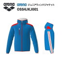 《受注生産》《送料無料》アリーナ カスタムオーダー チームウェア ウィンドジャケット ジュニア(ブルー×レッド×ブルー×ホワイト×レッド) OSS4JKJ001-BU03