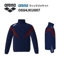 《受注生産》《送料無料》アリーナ カスタムオーダー チームウェア ウィンドジャケット ユニセックス(Dネイビー×エンジ×ホワイト) OSS4JKU007-NV09