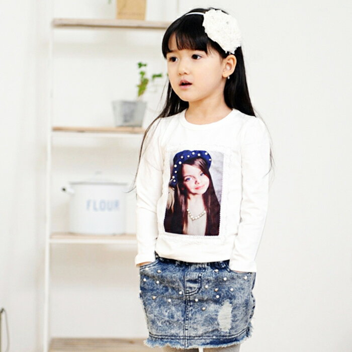 新作韓国子供　シンプルTシャツ 【子供服 キッズ 女の子 ロングTシャツ 長袖Tシャツ 長袖 トップス カジュアル 可愛い かわいい ギフト プレゼント 90 100 110 120 130 140】