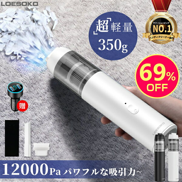 ＼25日限定！20%OFF＆P5倍／  ハンディクリーナー 車載掃除機