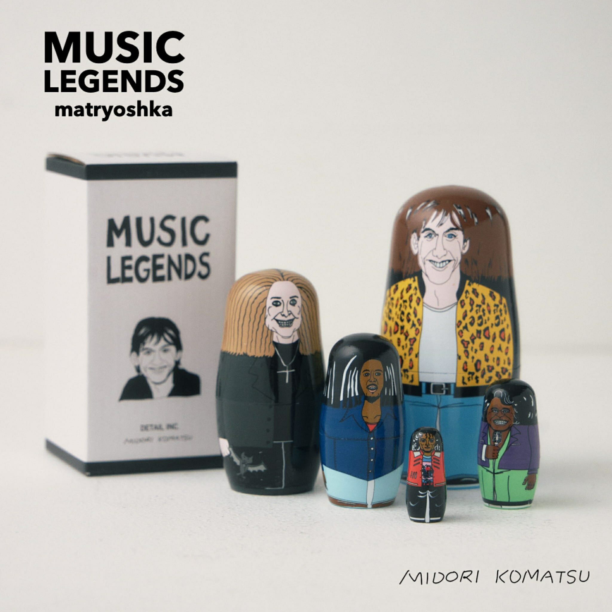 MUSIC LEGENDS DETAIL ディテール MIDORI KOMATSU マトリョーシカ カラフル ミュージック レジェンド 小物 置物 おしゃれ インテリア ギフト 贈り物