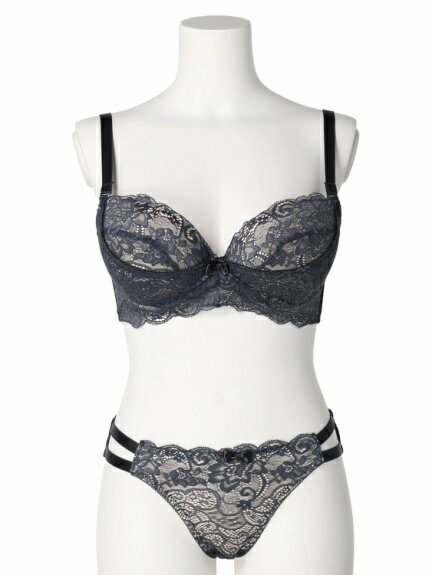 大きいサイズ レディース 【Re-J＆SUPURE】フェミニンソフトワイヤーブラ＆ショーツD85 D90 D95 E85 E90 E95 F85 F90 F95 G85 G90 G95 H85 H90 H95 85I 90I 95I ブラ ショーツ セット ブラジャー ブラジャーセット ブラショーツ 大人 可愛い かわいい ピンク グレー