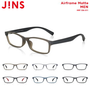 【Airframe Matte】 ジンズ JINS メガネ 度付き対応 おしゃれ レンズ交換券 メンズ スクエア