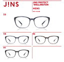【JINS PROTECT-WELLINGTON-】 ジンズ プロテクト　飛沫 予防 メガネ 花粉 対策 防止 メガネ 曇りづらい くもりづらい くもり止め レンズ ウェリントン 眼鏡 めがね メガネ 大きめ メンズ 花粉 おしゃれ