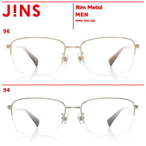 【JINS Rim Metal】 ジンズ JINS メガネ 度付き対応 おしゃれ レンズ交換券 ハーフリム メンズ
